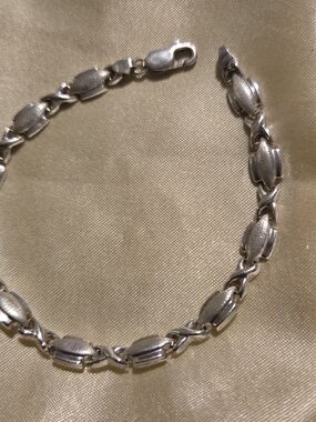 Sterling Silver 925 Linked Bracelet - Silver